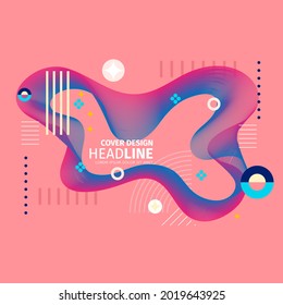 Abstract background with dynamic linear waves. Vector illustration in flat minimalistic style
