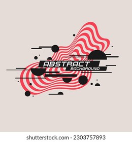 Abstract background with dynamic linear waves. Vector illustration