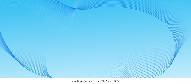 Abstract background with dynamic linear waves. Vector illustration