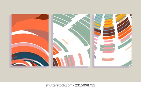 abstrakter Hintergrund mit dynamischen Linien und bunten Streifen