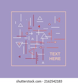 Abstract background with dynamic lines and triangles. Vector simple style design. Minimal backdrop illustration