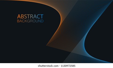 Abstract background with dynamic lines. Vector illustration.