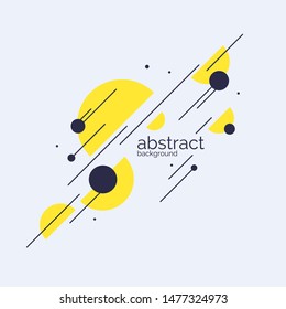 Fondo abstracto con líneas dinámicas. Ilustración de vectores en estilo minimalista plano