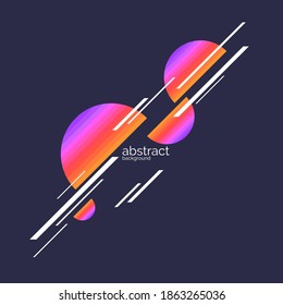 Abstract background with dynamic lines. Vector illustration in flat minimalistic style