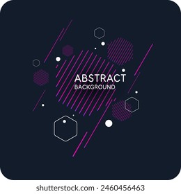 Abstract background with dynamic lines. Vector illustration in flat minimalistic style