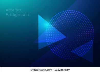 Abstract background with dynamic particle sound waves, Vector illustration