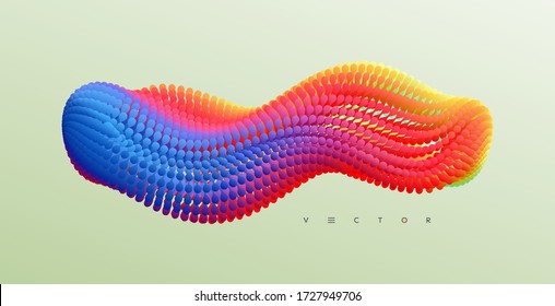 Fondo abstracto con partículas dinámicas. Ilustración vectorial 3d para la ciencia o el diseño.