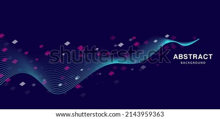 Abstract background with dynamic particles. Vector template for design. EPS 10
