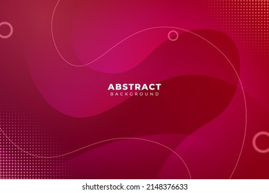 Abstract Background Dynamic Shape Gradient Red with Wavy Line