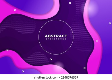 Abstract Background Dynamic Shapes Fluid Gradient Pink and Purple with Glowing Effect