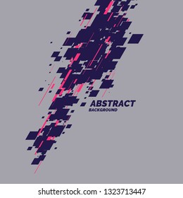 Abstract background with dynamic shapes. Vector template for design.