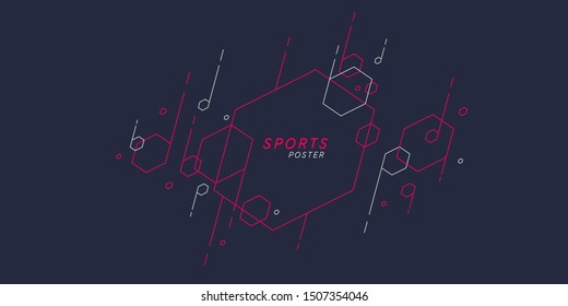 Abstract background with dynamic shapes. Vector template for design.