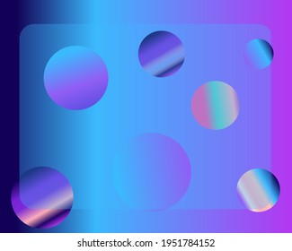 Abstract background with dynamic spheres. Purple, blue, pink bubbles, balls. glass effect.Modern trendy banner design.Wavy geometric background. Trendy gradient shapes composition