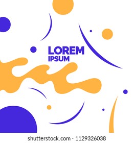 Abstract background with dynamic splash. Vector illustration in flat minimalistic style