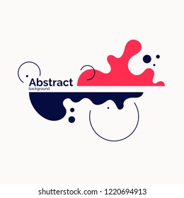 Abstract background with dynamic splash. Vector illustration in flat minimalistic style