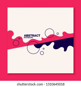 Abstract background with dynamic splash. Vector illustration in flat minimalistic style