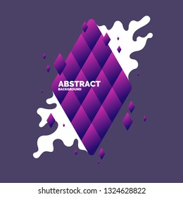 Abstract background with dynamic splash. Vector illustration in flat minimalistic style
