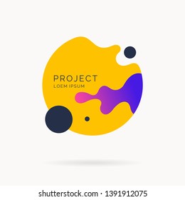 Abstract background with dynamic splash. Vector illustration in flat minimalistic style