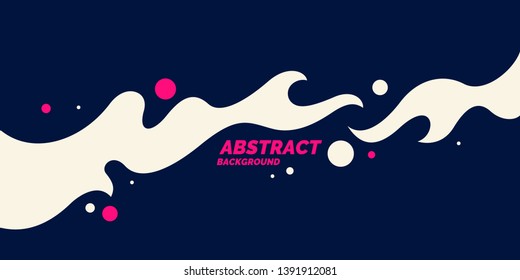 Abstract background with dynamic splash. Vector illustration in flat minimalistic style