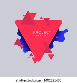 Abstract background with dynamic splash. Vector illustration in flat minimalistic style