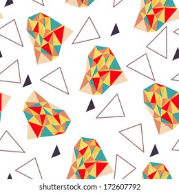 Abstract background with dynamic triangles and lines. Vector illustration