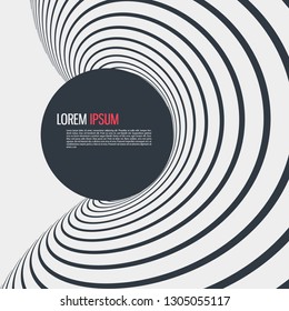 Abstract background with a dynamic wave. Blue lines on bright background.