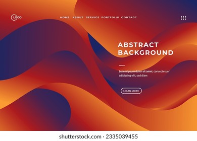 Abstrakter Hintergrund Dynamic Wave Colorful wird für UI UX Design verwendet, insbesondere auf Websites, Apps und digitalen Schnittstellen