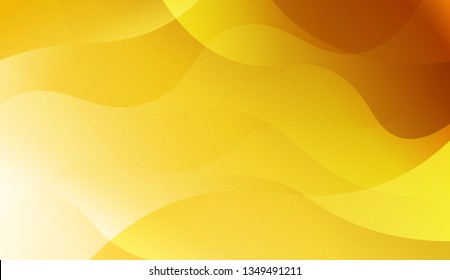 Abstract Background With Dynamic Wave Effect. Design For Cover Page, Poster, Banner Of Websites. Vector Illustration with Gold Color Gradient