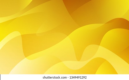 Abstract Background With Dynamic Wave Effect. Design For Cover Page, Poster, Banner Of Websites. Vector Illustration with Gold Color Gradient