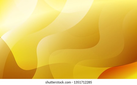 Abstract Background With Dynamic Wave Effect. Design For Cover Page, Poster, Banner Of Websites. Vector Illustration with Gold Color Gradient
