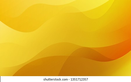 Abstract Background With Dynamic Wave Effect. Design For Cover Page, Poster, Banner Of Websites. Vector Illustration with Gold Color Gradient