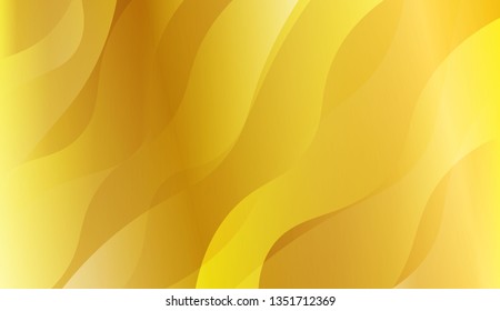 Abstract Background With Dynamic Wave Effect. Design For Cover Page, Poster, Banner Of Websites. Vector Illustration with Gold Color Gradient