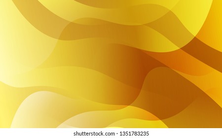 Abstract Background With Dynamic Wave Effect. Design For Cover Page, Poster, Banner Of Websites. Vector Illustration with Gold Color Gradient