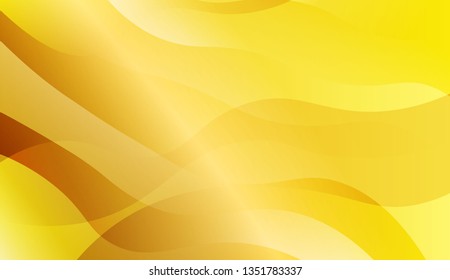 Abstract Background With Dynamic Wave Effect. Design For Cover Page, Poster, Banner Of Websites. Vector Illustration with Gold Color Gradient