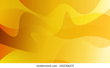 Abstract Background With Dynamic Wave Effect. Design For Cover Page, Poster, Banner Of Websites. Vector Illustration with Gold Color Gradient