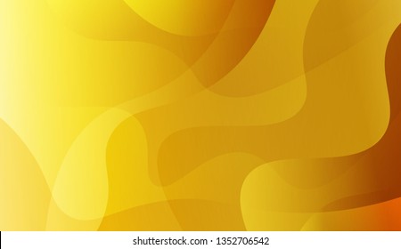 Abstract Background With Dynamic Wave Effect. Design For Cover Page, Poster, Banner Of Websites. Vector Illustration with Gold Color Gradient