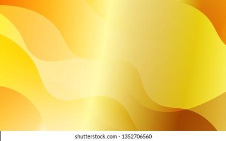 Abstract Background With Dynamic Wave Effect. Design For Cover Page, Poster, Banner Of Websites. Vector Illustration with Gold Color Gradient