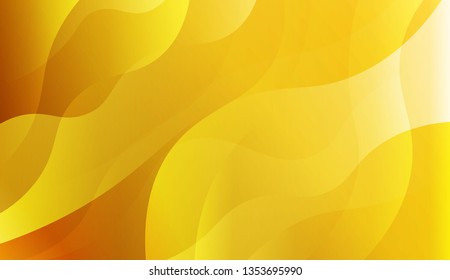 Abstract Background With Dynamic Wave Effect. Design For Cover Page, Poster, Banner Of Websites. Vector Illustration with Gold Color Gradient