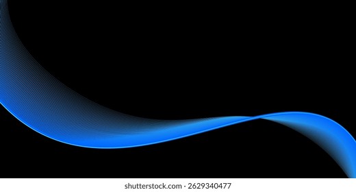 Fondo Abstractas con una onda dinámica. Ola futurista con puntos. Concepto de Big Data. Fondo de tecnología Abstractas. Pantalla panorámica 3D