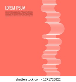 Abstract background with a dynamic wave. Gray lines on bright background.