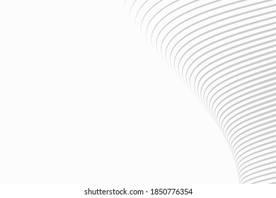 Abstract background with a dynamic wave. Gray lines on bright background.