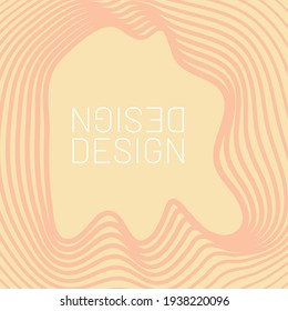 Abstract background with dynamic wave of lines. Vector illustration in flat minimalistic style