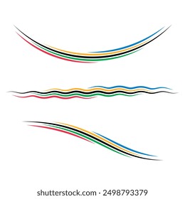 Abstract background with dynamic wave lines.