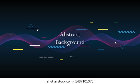 Abstract background with dynamic wave vector illustration