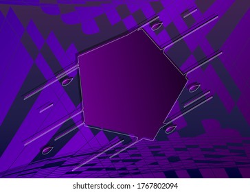 Abstract background with dynamic waves. Modern colored poster. Composition of geometric shapes. Trendy vector illustration.