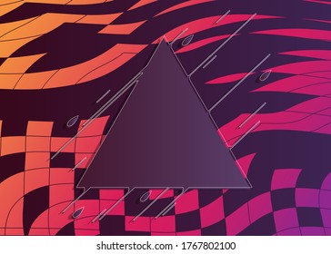Fondo abstracto con ondas dinámicas. Afiche de color moderno. Composición de formas geométricas. Ilustración vectorial de moda.