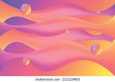 abstract background. dynamic waves on a gradient background. abstract movement. vector illustration, eps 10.