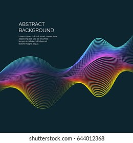Abstract background with a dynamic waves. Vector illustration.