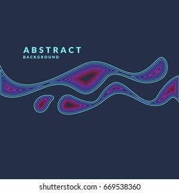 Abstract background with a dynamic waves. Vector illustration.