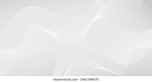 Abstract background with dynamic wavy lines, Digital future technology concept background, vector illustration